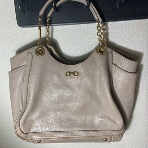 Ferragamo Handbag - Mauve with Gold Accent